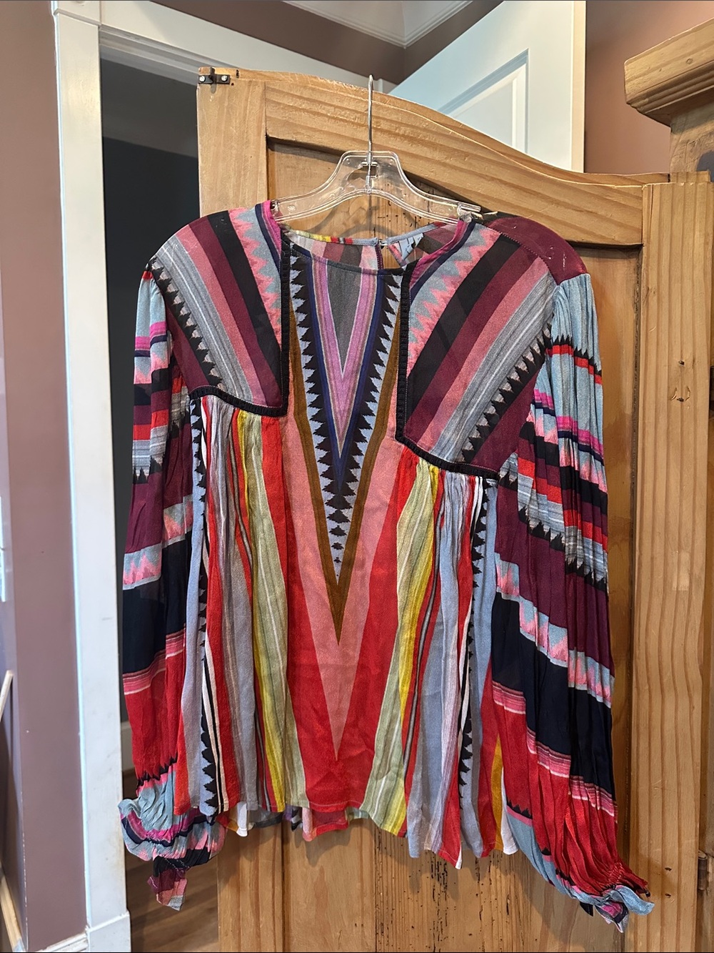 Plenty by Tracy Reese Multicolor Striped Geometric Blouse